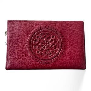 Brighton Ferrara Folio Wallet in Red Leather EUC w/Dust Bag